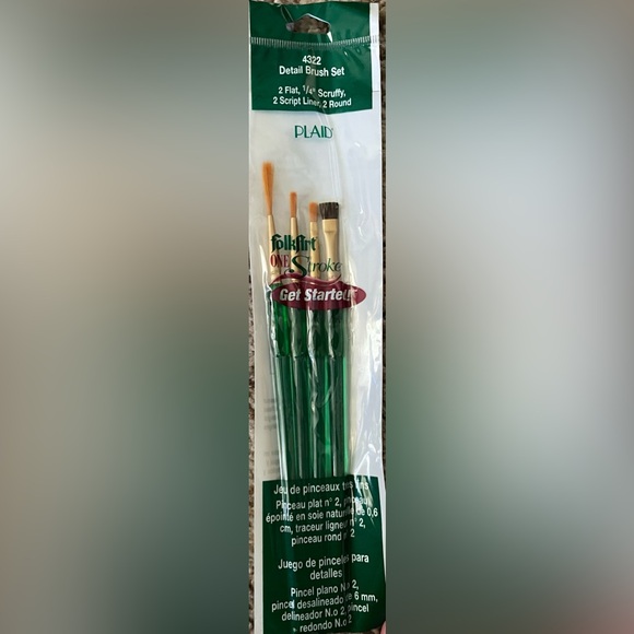 NEW 18 Plaid Folk Art One Stroke Donna Dewberry Paint Brushes - Picture 4 of 9